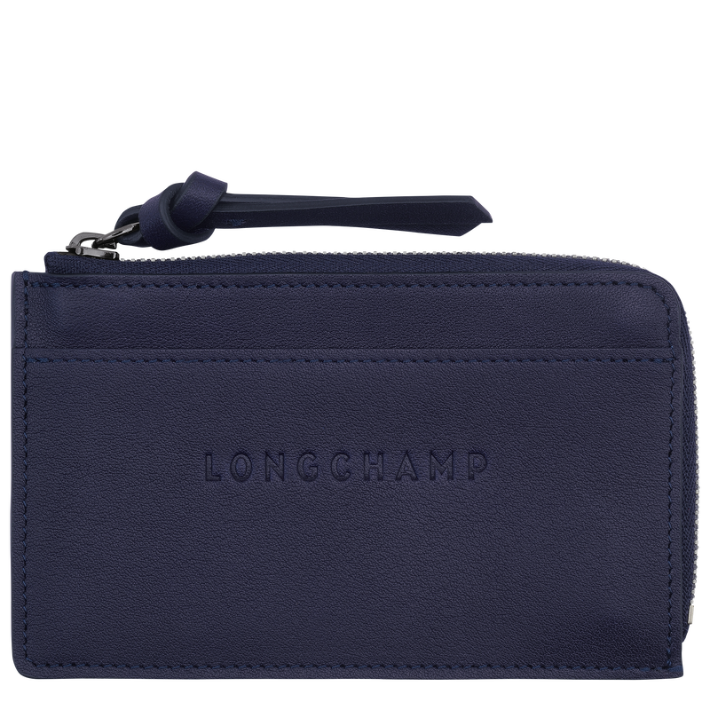 Longchamp 3D Kaarthouder , Bosbessenblauw - Leder  - Weergave 1 van  2
