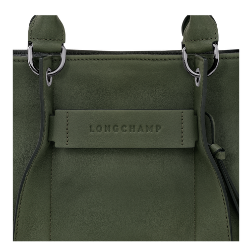 Longchamp 3D Tas met handgreep aan de bovenkant S , Kaki - Leder - Weergave 5 van  5