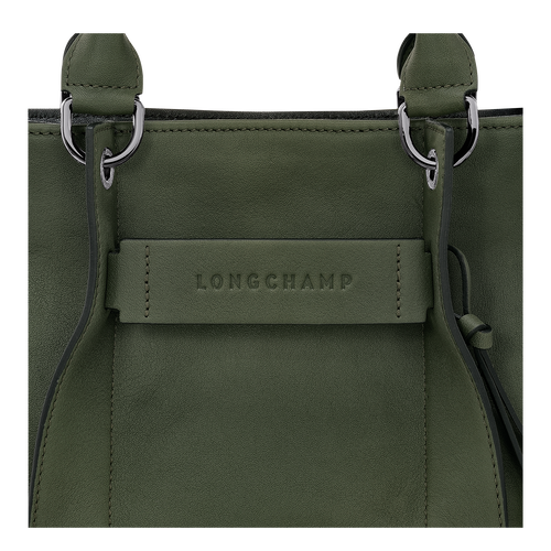 Sac à main S Longchamp 3D , Cuir - Kaki - Vue 5 de 5