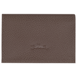 Le Foulonné Card holder , Taupe - Leather