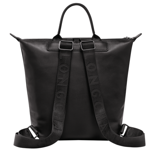 Sac à dos S Le Pliage Xtra , Cuir - Noir - Vue 4 de 6