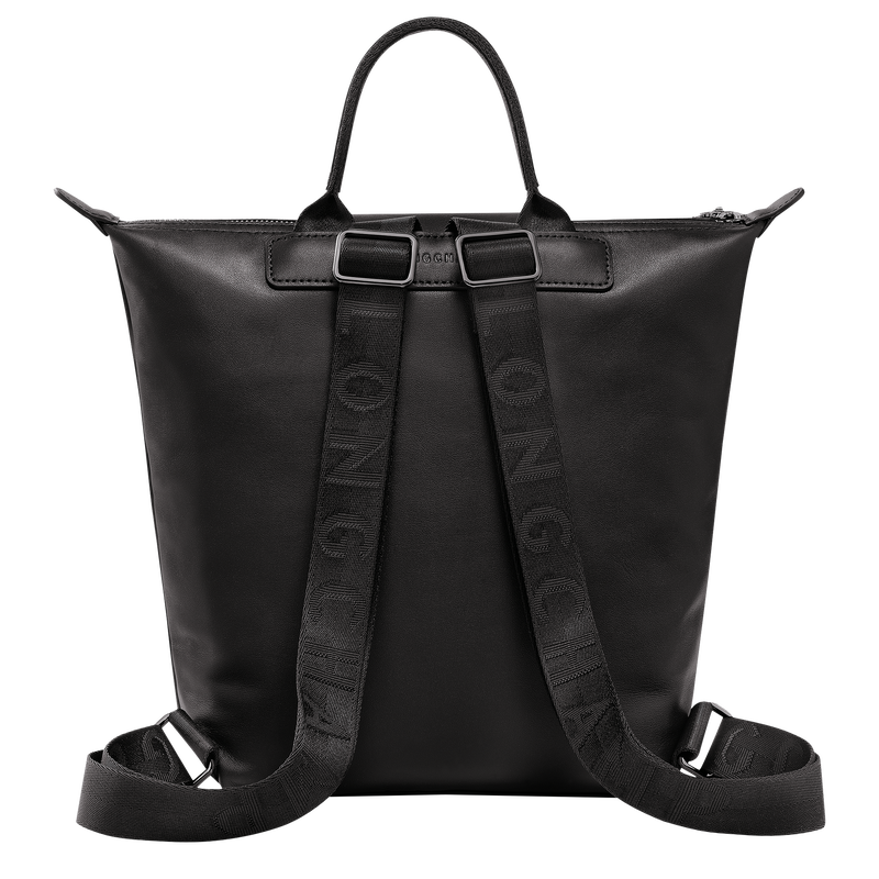 Rucksack S Le Pliage Xtra , Leder - Schwarz  - Ansicht 3 von 4