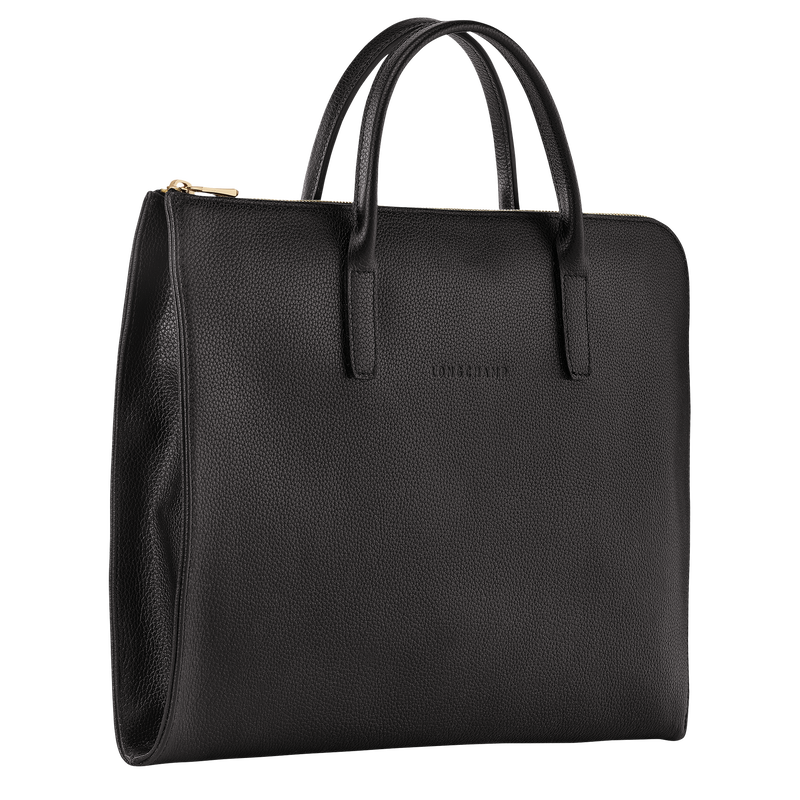 Le Foulonn&eacute; S Briefcase , Black - Leather  - View 3 of  5