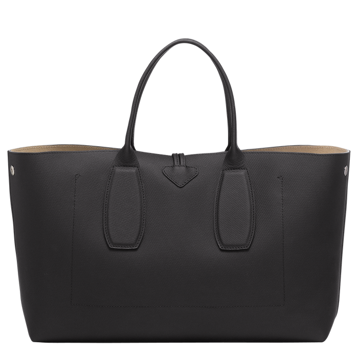 Roseau Top handle bag L, Black