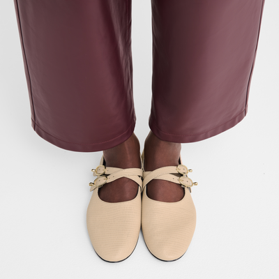Ballerinas Le Foulonn&eacute; , Leder - Creme