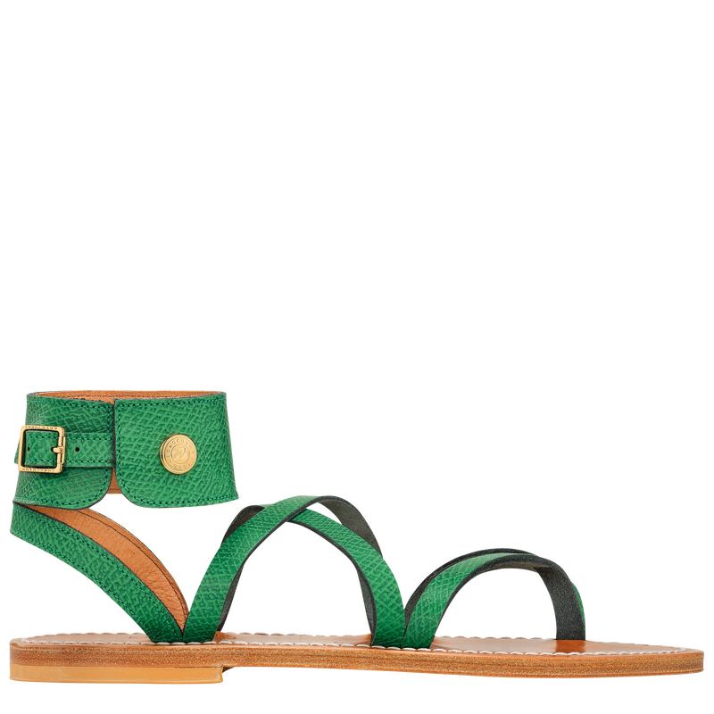 Sandales Longchamp x K.Jacques , Cuir - Vert  - Vue 1 de 4