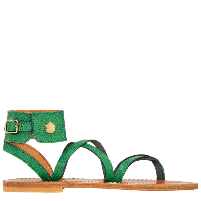 Sandales Longchamp x K.Jacques , Cuir - Vert  - Vue 1 de 4