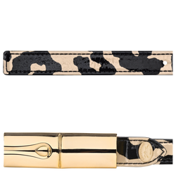 Le Roseau Ladies' belt , Black/Beige - Leather