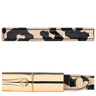 Le Roseau 女士腰帶 , Black/Beige - 皮革