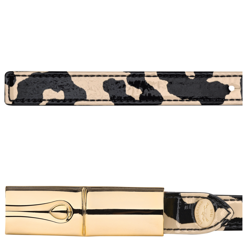 Le Roseau 女士腰帶 , Black/Beige - 皮革  - 查看 2 2