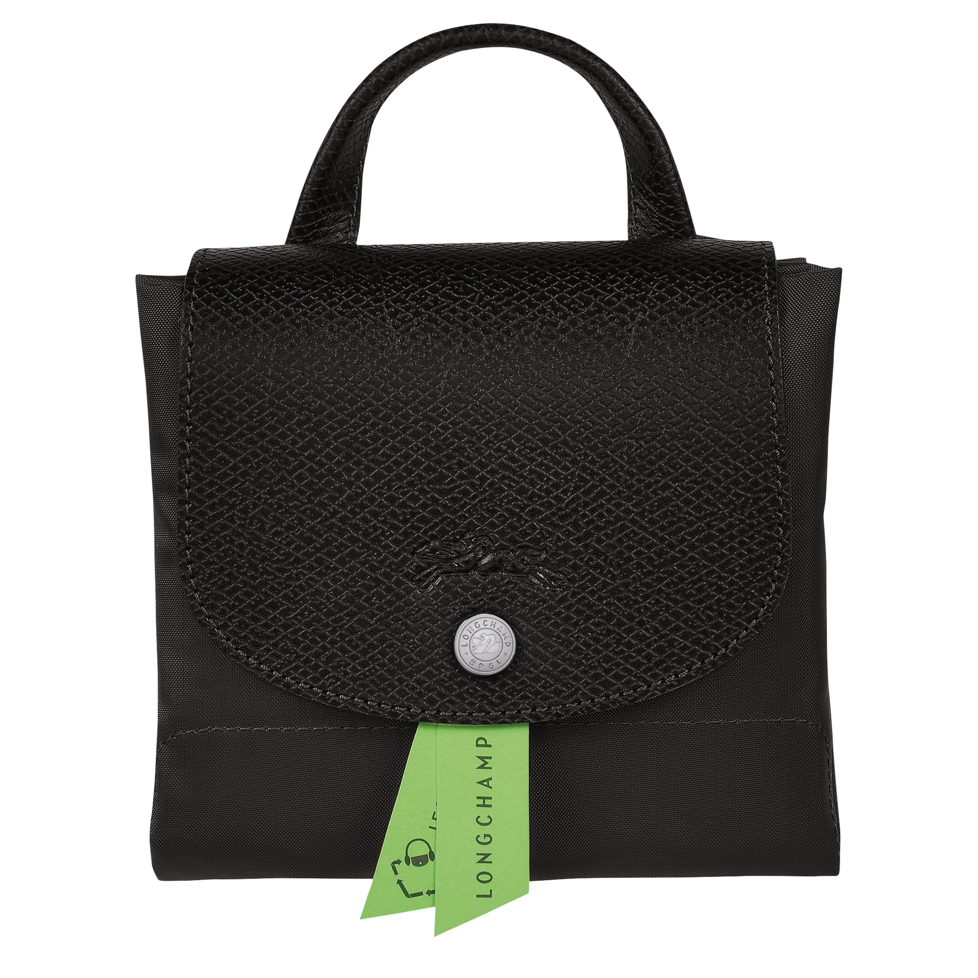 Le Pliage Green M Travel bag Black - Recycled canvas (L1625919001)