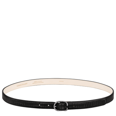 Ladies' belt , Black - Leather