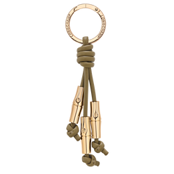 Le Roseau Key ring , Olive - Leather