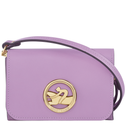 Coin purse with shoulder strap, Lilac