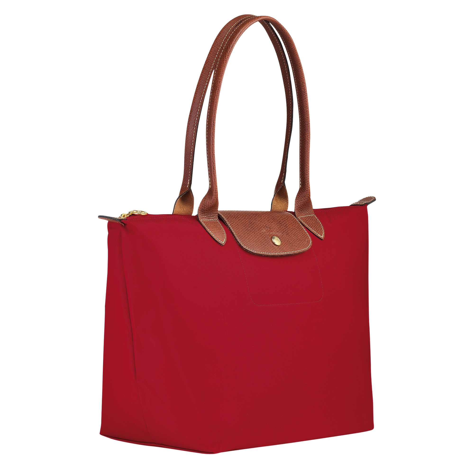longchamp red leather handbag