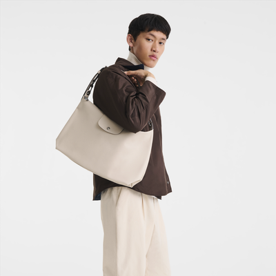 Schultertasche XL Le Pliage Xtra , Leder - Papier