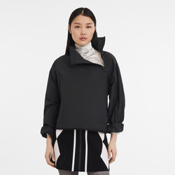 Jacket , Black - Matte satin