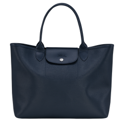 Longchamp, Bags, Longchamp Limited Edition Navy Blue Le Pilage Cuir Bon  Bon Paris Patch Tote