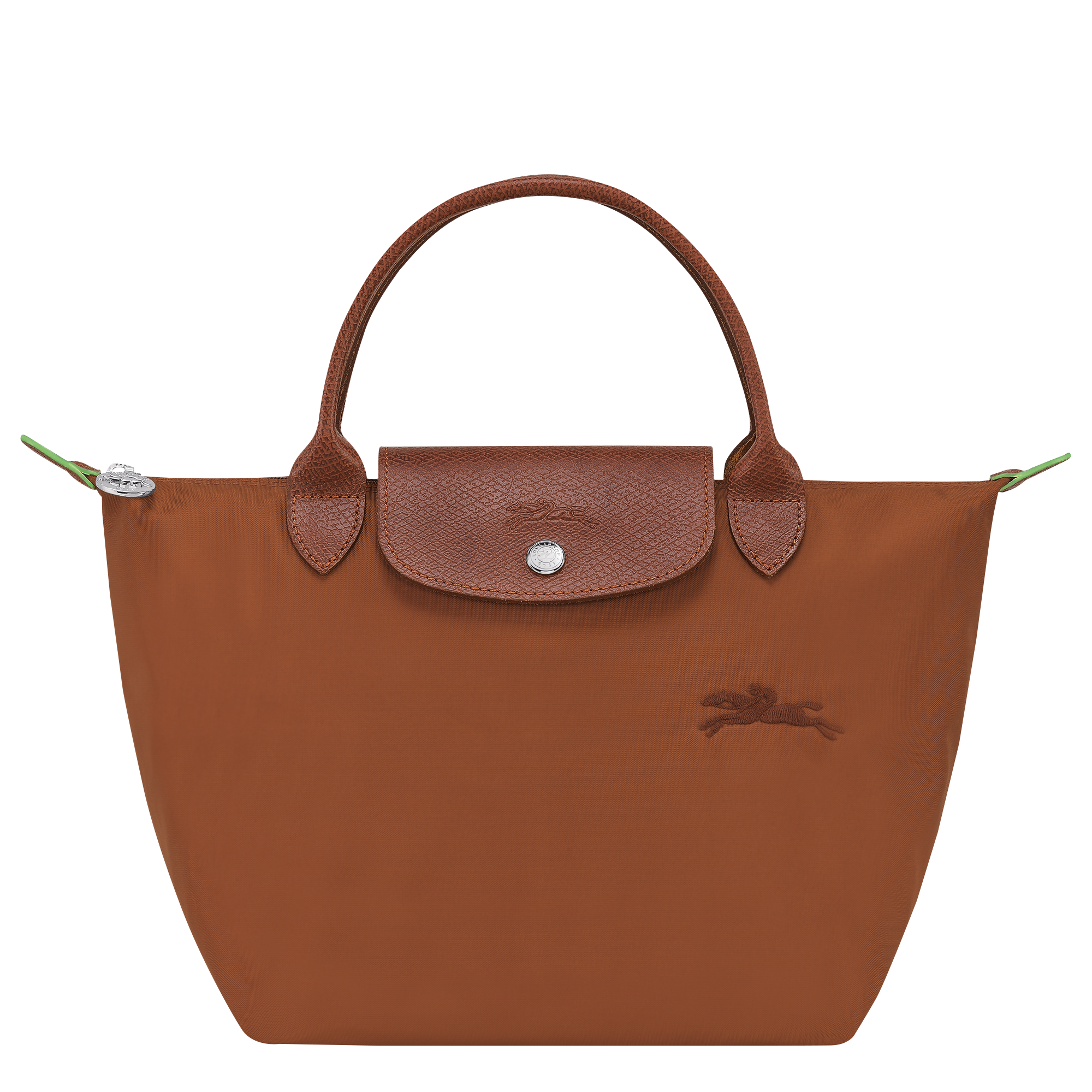 Longchamp Mini Pouch with handle Cognac Color women handbag