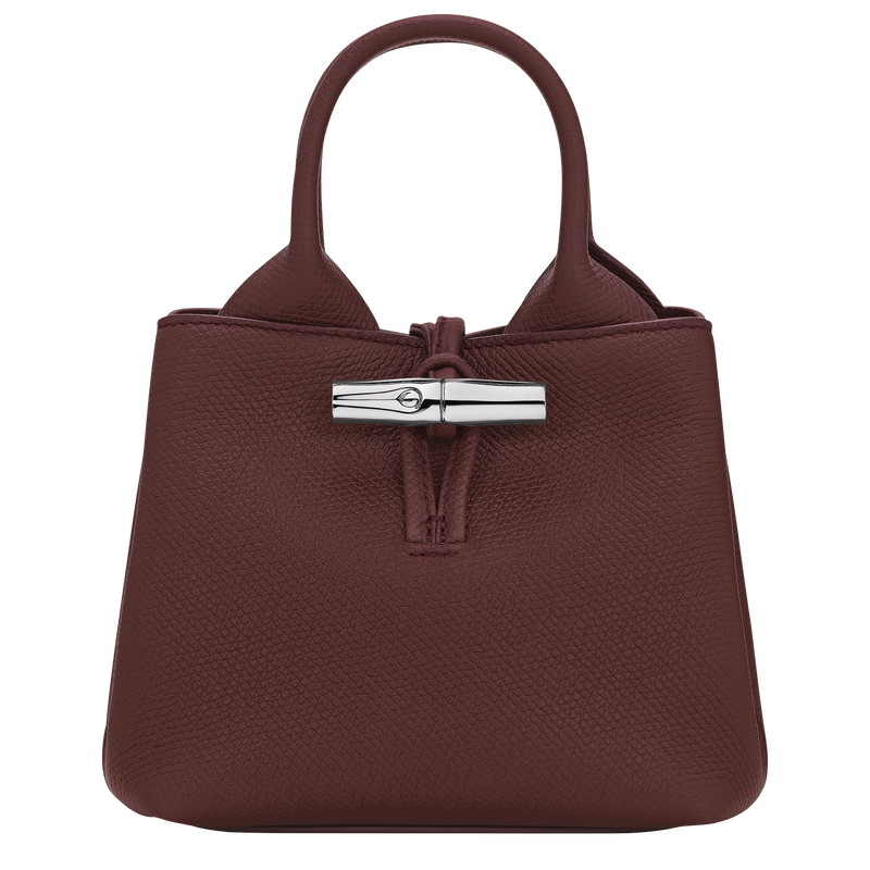 Le Roseau Bolso con asa superior XS , Cuero - Burdeos  - Vista 1 de 8