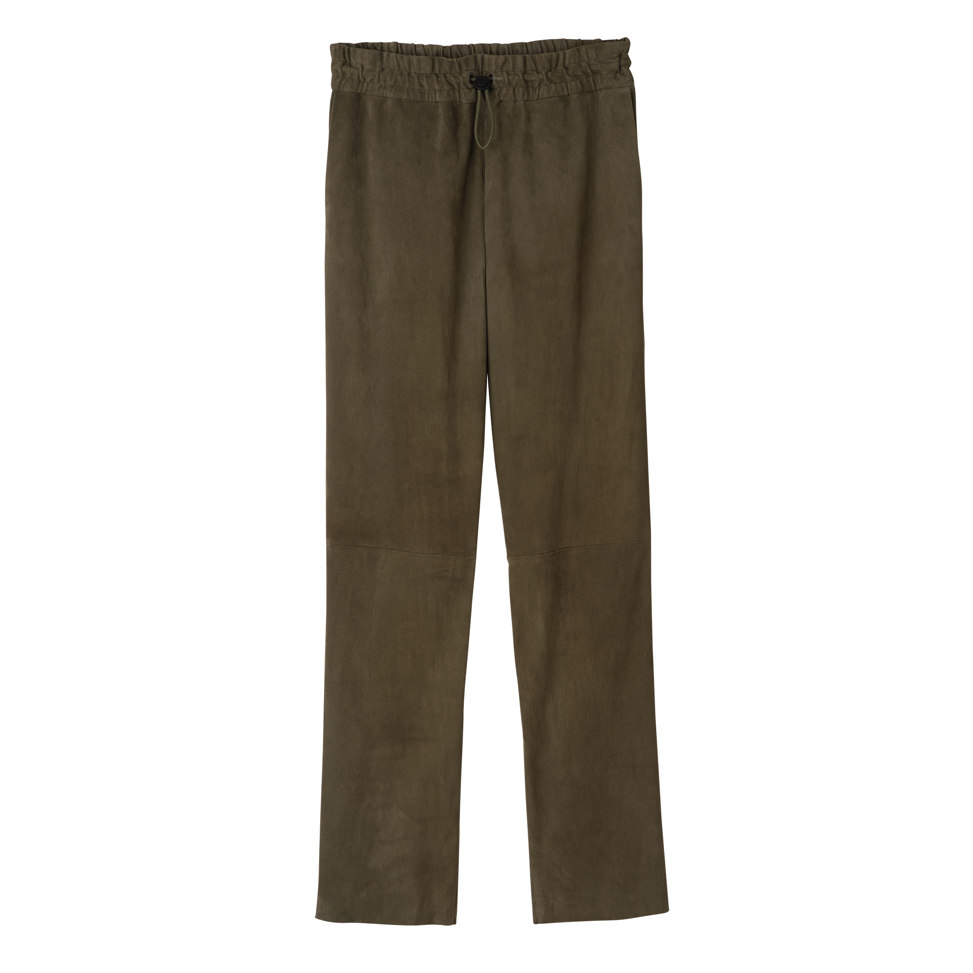 Leather straight pants, Khaki - View 1 of
5 - zoom in null Leather straight pants, Khaki