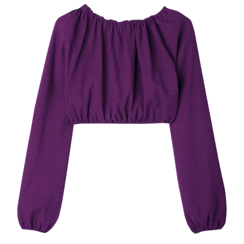 上衣 , 紫色 - 荷葉邊 - 查看 1 4