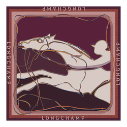 A Toute Allure Silk scarf 90 , Pomegranate - Silk