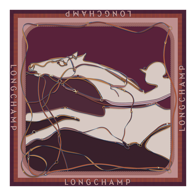 A Toute Allure Silk scarf 90 , Pomegranate - Silk