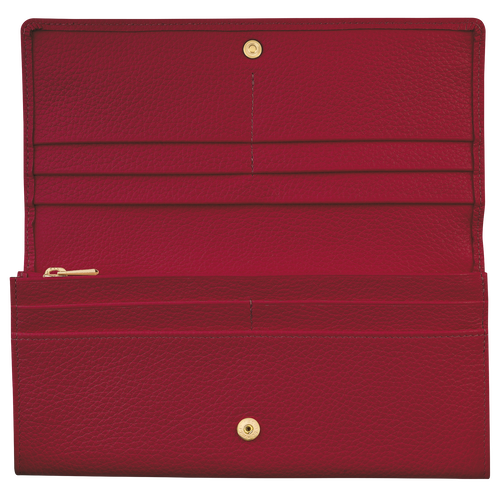 Le Foulonné Long continental wallet, Red