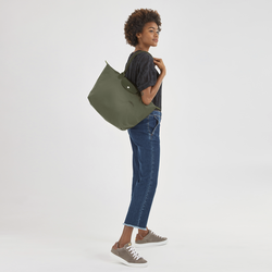 Le Pliage Green L Tote bag , Forest - Recycled canvas