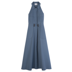 Long dress , Slate - Popelin