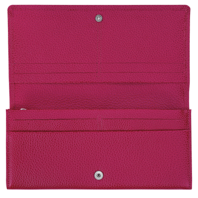 Le Foulonné Continental wallet, Beetroot