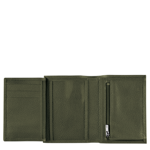 Le Foulonné Wallet , Khaki - Leather - View 2 of  3