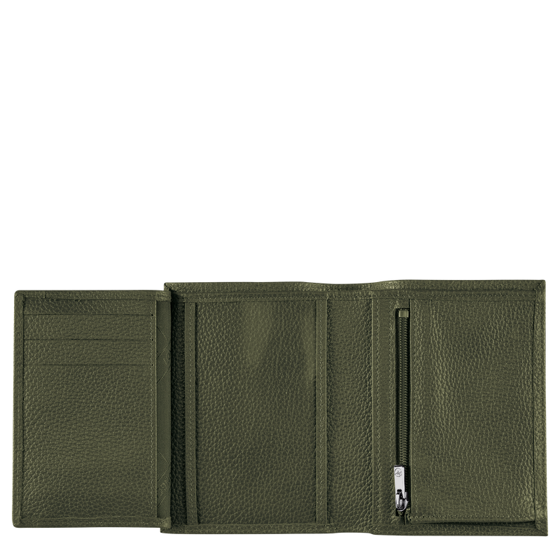 Le Foulonné Wallet , Khaki - Leather  - View 2 of 3