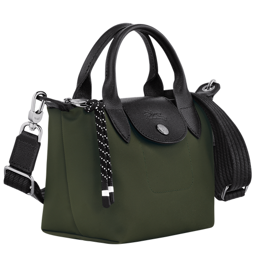 Le Pliage Energy XS Handbag , Khaki - Recycled canvas - View 3 of  6