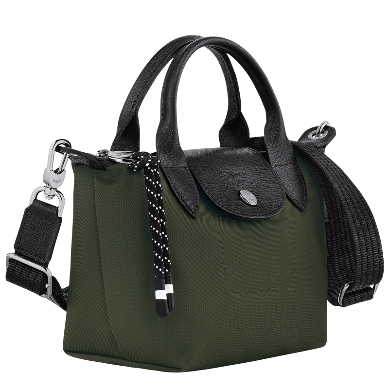 Le Pliage Energy XS Handbag , Khaki - Recycled canvas  - View 3 of  6