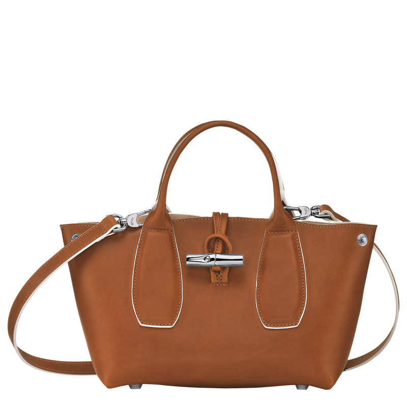 Roseau S Handbag , Cognac - Leather  - View 5 of  7