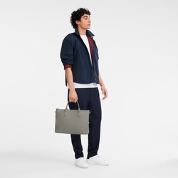 Le Foulonné S Briefcase , Turtledove - Leather