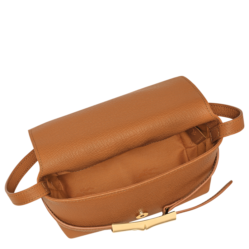 Sac bandouli&egrave;re S Le Smart , Cuir - Caramel  - Vue 5 de 7