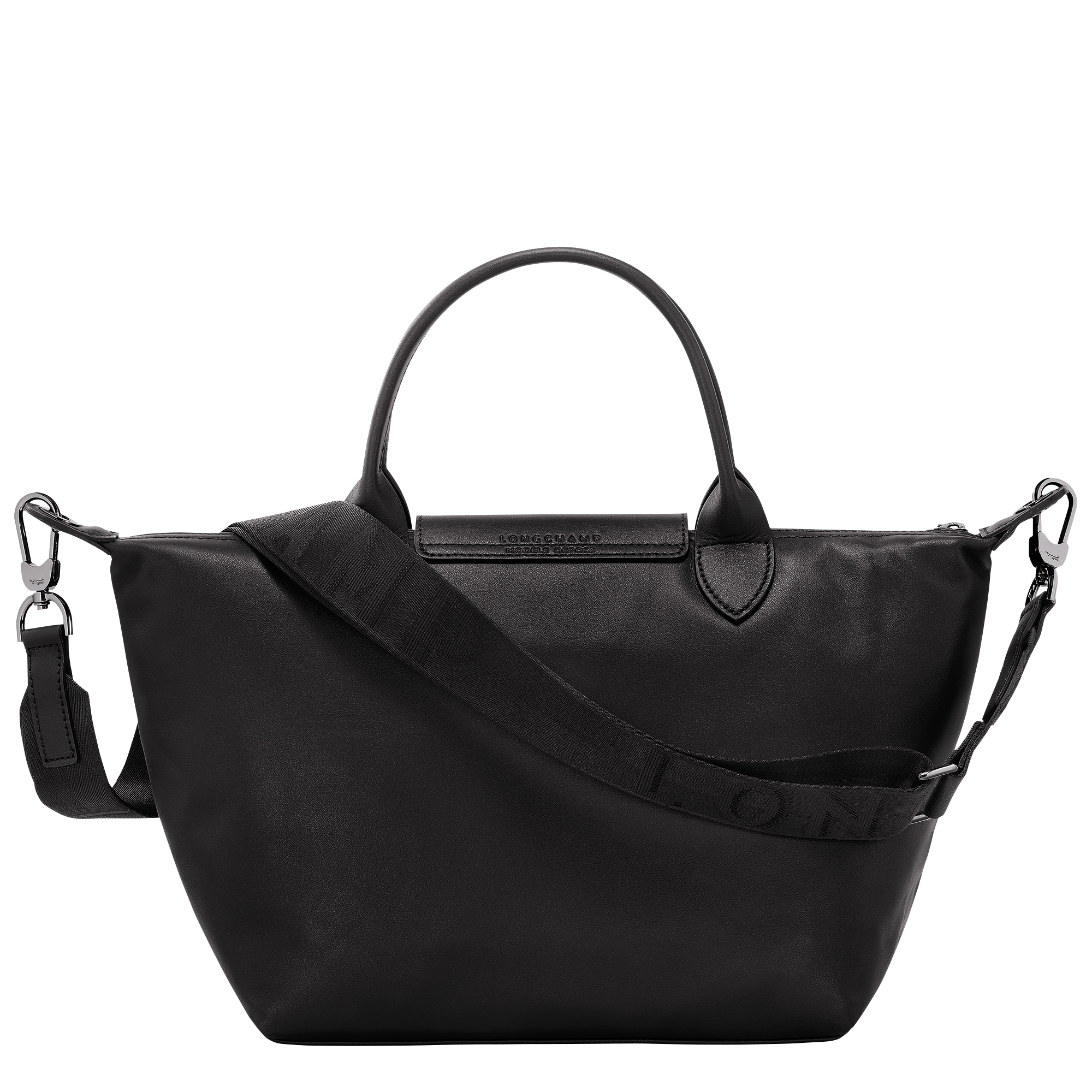 longchamp cuir small black