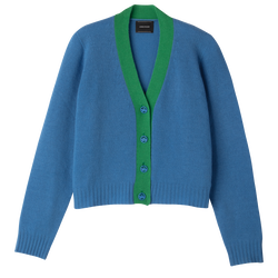 Strickjacke , Andere - Kobaltblau/Rasen