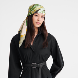 Tête de cheval Silk scarf 90 , Artichoke - Silk