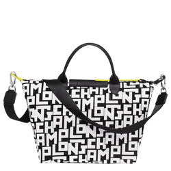 Le Pliage LGP Handbag L, Black/White