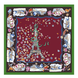 Tour Enchant&eacute;e Silk scarf 50 , Purple - Silk