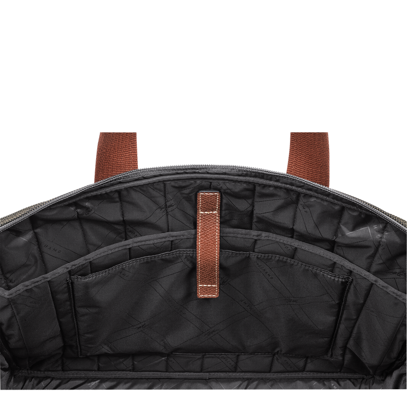 Boxford Aktetas L , Bruin - Gerecycled canvas  - Weergave 5 van  5