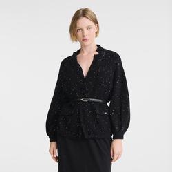 Le Foulonn&eacute; Ladies' belt , Black - Leather