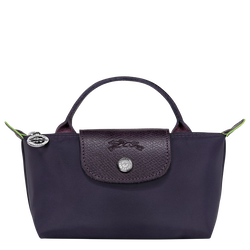 Le Pliage Green Pouch with handle , Bilberry - Recycled canvas