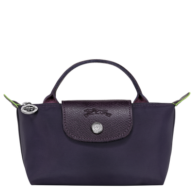 Le Pliage Green Pochette mit Henkel, Heidelbeere