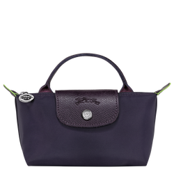 Le Pliage Green Pouch with handle , Bilberry - Recycled canvas