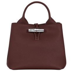 Le Roseau S Handbag , Burgundy - Leather